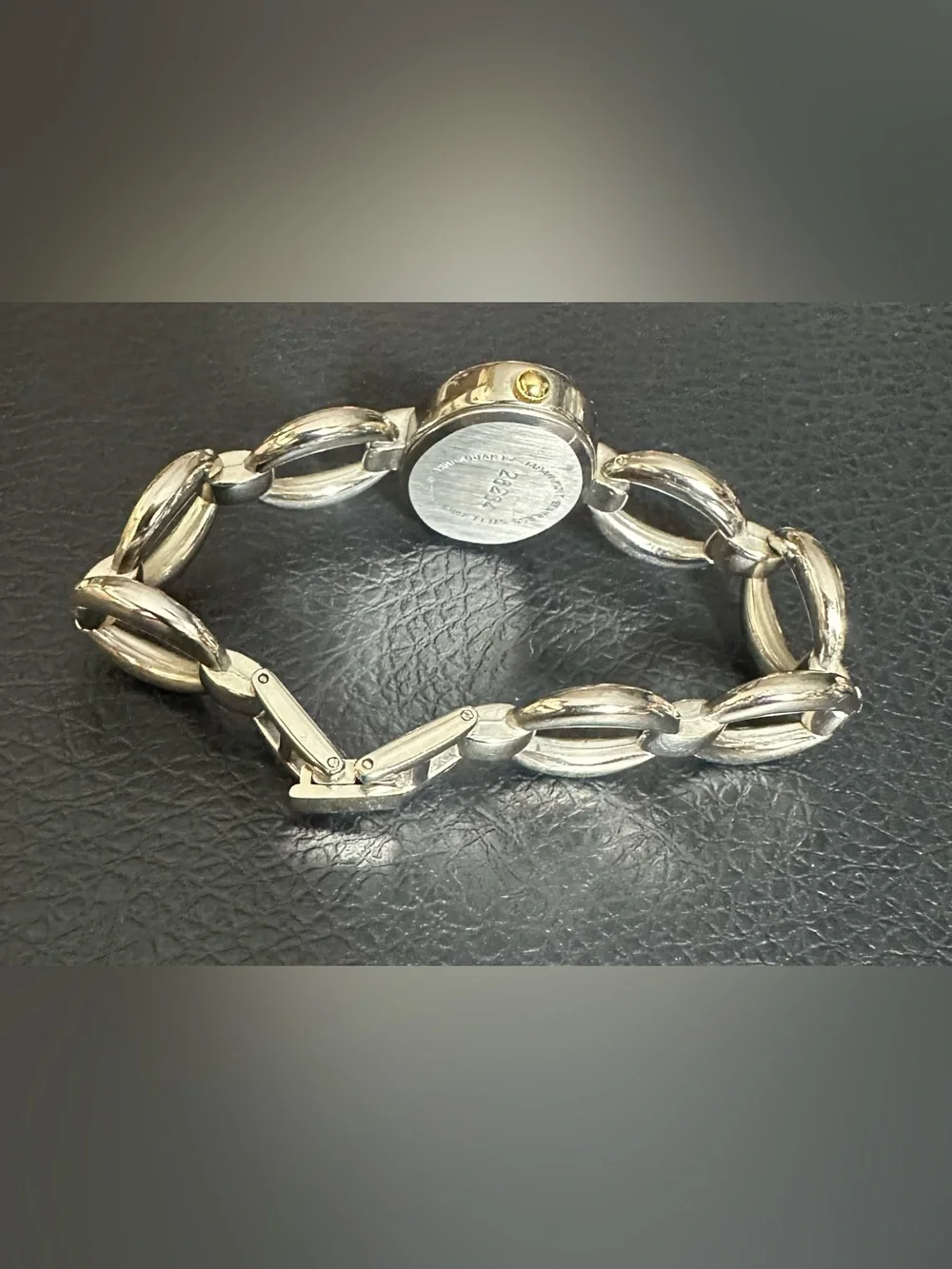 Minicci Silver and Gold-Tone Oval Bracelet Watch